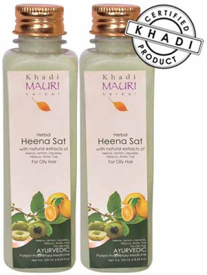 

Khadi Mauri Herbal Henna Shampoo - Pack of 2 -Premium Natural(500 ml)