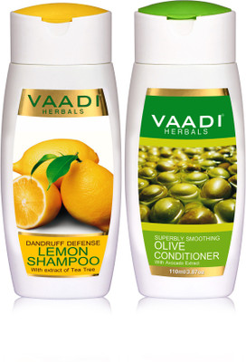 

VAADI HERBAL Dandruff Defense Lemon Shampoo With Olive Conditioner ( 110 ml x 2)(110 ml)