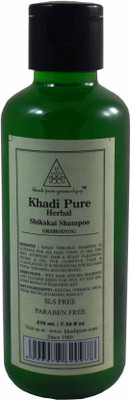 Khadi Pure SHIKAKAI HERBAL SHAMPOO GRAMODYOG SLS FREE PARABEN FREE(210 ml)