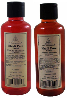 Khadi Pure HERBAL REETHA & SATHREETHA SLS & PARABEN FREE SHAMPOO(420 ml)