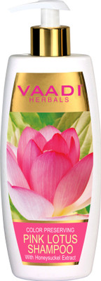 

Vaadi Herbals Pink Lotus Shampoo With Honeysuckle Extract - Color Preserving (350 ml)(350 ml)
