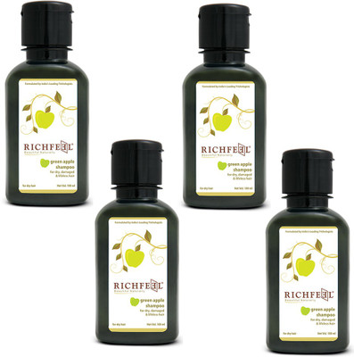 

Richfeel Green Apple Shampoo Pack Of 4(400 ml)