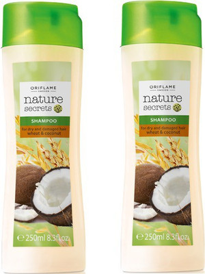 

Oriflame Sweden Nature Secrets Shampoo for Dry and Damaged Hair Wheat & Coconut-set(500 ml)