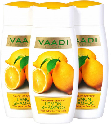 

Vaadi Herbals Dandruff Defense Lemon Shampoo with Extract of Tea Tree - Pack of 3(110 ml)