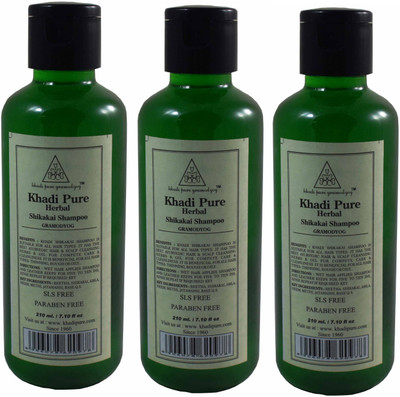 

Khadi Pure SHIKAKAI HERBAL SHAMPOO GRAMODYOG SLS FREE PARABEN FREE(630 ml)