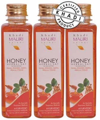 

Khadi Mauri Herbal Honey Shampoo - Pack of 3 -Premium Natural(750 ml)