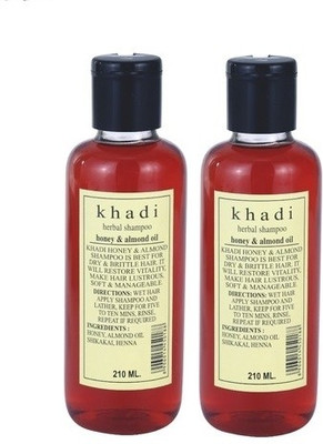 

Khadi Herbal Herbal Honey & Almond Oil Shampoo - Twin Pack(420 ml)