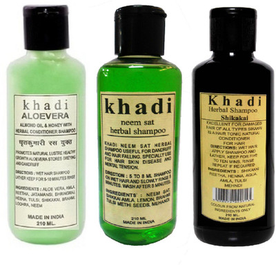 

Khadi Herbal Aloevera, Neem Sat & Sikakai Shampoo(630 ml)