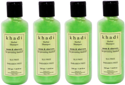

Khadi Herbal Neem and Aloe Vera SLS and Parabens Free Shampoo(840 ml)
