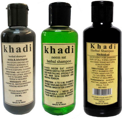 

Khadi Herbal Shampoo Sikakai,Neem Sat And Amla & Bhringraj(630 ml)