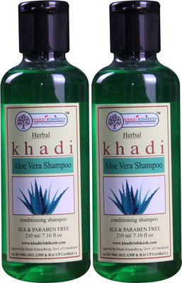 

Khadi Rishikesh Herbal Aloe Vera Pack of 2 Shampoo Each -(210 ml)