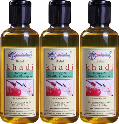 

Khadi Rishikesh Honey & Vanilla Pack of 3 Shampoo Each -(210 ml)