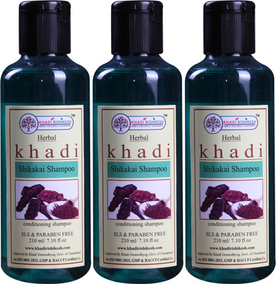 

Khadi Rishikesh Herbal Shikakai Pack of 3 Shampoo Each -(210 ml)