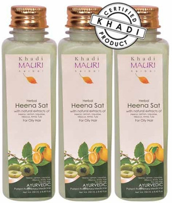 

Khadi Mauri Herbal Henna Shampoo - Pack of 3 - Premium Natural(750 ml)