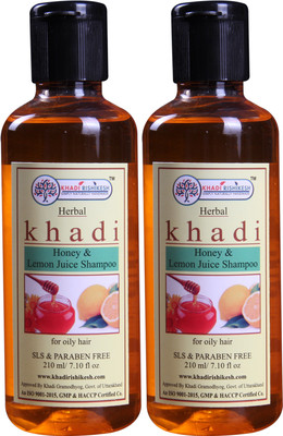 Khadi Rishikesh Honey & Lemon Juice Pack of 2 Shampoo Each -(210 ml)