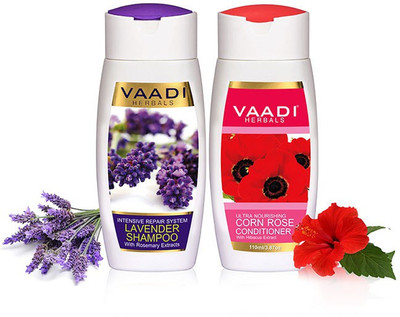 

Vaadi Herbals Lavender Shampoo With Corn Rose Conditioner (110 ml x 2)(110 ml)