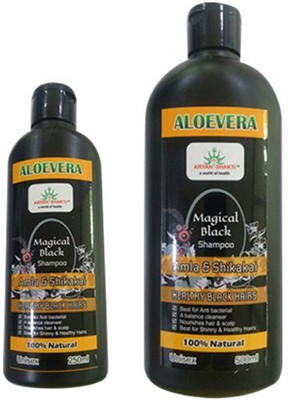 

AryanShakti AloeVera - Amla - Shikakai | Magical Black | 100% Natural |Pack of 2(750 ml)