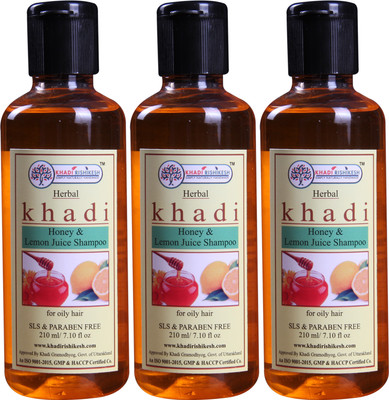 

Khadi Rishikesh Honey & Lemon Juice Pack of 3 Shampoo Each -(210 ml)