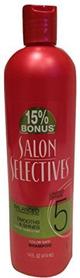 

Salon Selectives Shampoo, Balanced Cleansing Level 5, Smooths & Shines, normal Healthy Hair, Color Safe, 14 Fl Oz(414 ml)
