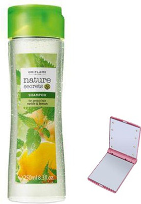 

Oriflame Sweden NATURAL SECRETS SHAMPOO FOR GREASY HAIR NETTLE AND LEMON WITH SMART POCKET MIRROR(250 ml)