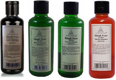 

Khadi Pure HERBAL AMLA & BHRINGRAJ & SHIKAKAI SLS & PARABEN FREE & NEEMSAT & SATREETHA(840 ml)