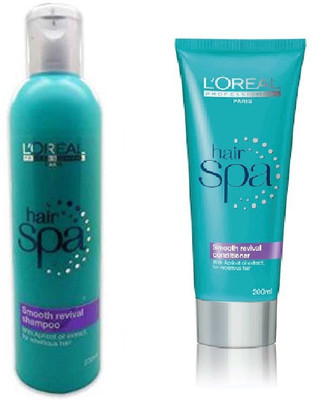 

L'Oreal Professionnel Loreal Professionnel hair spa Smooth revival shampoo 230ml and Conditioner 200ml combo(430 ml)
