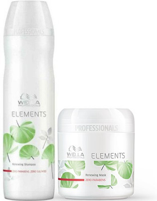 

Wella Professionals Professionals Elements Zero Parabens Shampoo 250ml Mask 150ml Combo(400 ml)