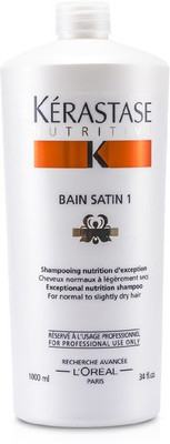 

Kerastase Nutritive Bain Satin 1 Exceptional Nutrition Shampoo (For Normal to Slightly Dry Hair)(1000 ml)