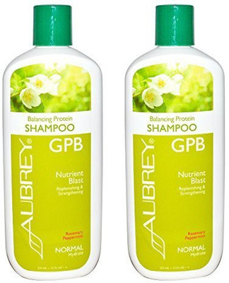 

Aubrey Organics GPB Balancing Protein Shampoo Rosemary Peppermint With Organic Aloe, Olive Oil, Milk Protein and Organic Soy Protein, 11 fl oz (325 ml) (Pack of 2)(325 ml)