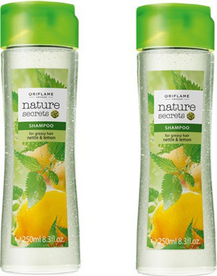 

Oriflame Nature Secrets Shampoo For Greasy Hair Nettle & Lemon Pack Of 2(500 ml)