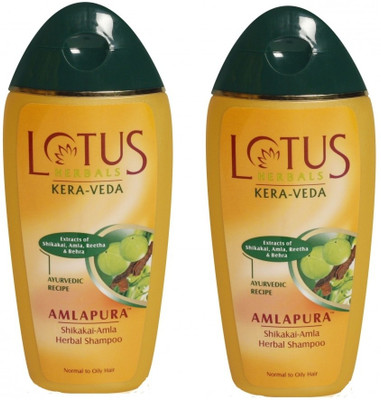 

Lotus Kera-Veda Shikakai-Amla Herbal Shampoo - Amlapura (pack of 2)(400 ml)