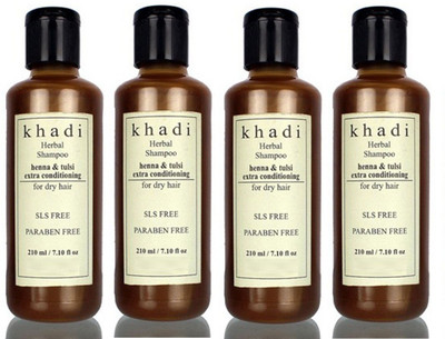

Parvati Khadi Gramudyog Henna & Tulsi Extra conditioning shampoo (SLS, Sulfate & Paraben Free)(840 ml)