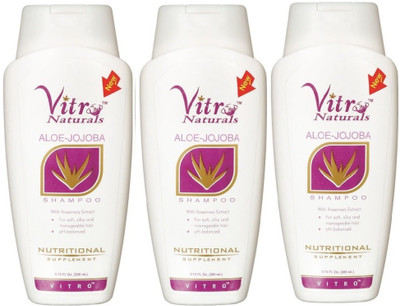 

Vitro Naturals Aloe Jojoba shampoo 200 ml. Pack Of 3(200 ml)
