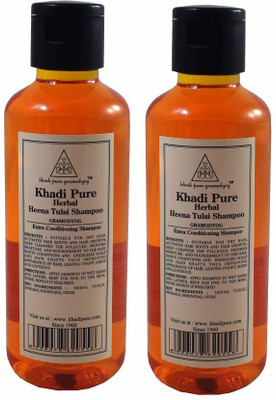 

Khadi Pure HERBAL HEENA TULSI WITH EXTRA CONDITIONING SHAMPOO(420 ml)