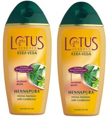 

Lotus Kera-Veda Henna Shampoo With Conditioner  Hennapura(400 ml)