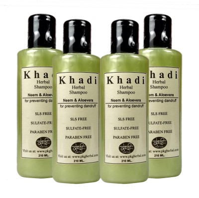 Flipkart - Khadi Herbal Neem & Aloevera Dandruff Shampoo SLS & Paraben Free(840 ml)