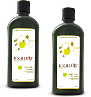 

Richfeel Green Apple Shampoo pack Of 2(1000 ml)
