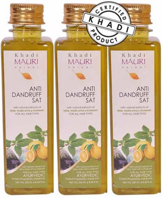 

Khadi Mauri Anti Dandruff Herbal Shampoo - Pack of 3 - Premium Natural(750 ml)
