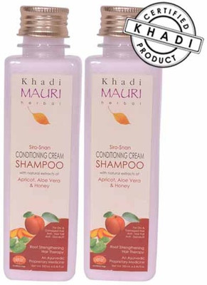 Khadi Mauri Conditioning Cream Shampoo - Pack of 2 - Premium Natural Herbal(500 ml)