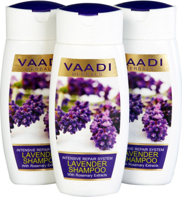 

Vaadi Herbals Lavender Shampoo with Rosemary Extract - Intensive Repair System - Pack of 3(110 ml)
