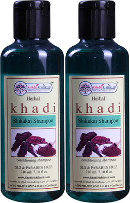 Khadi Rishikesh Herbal Shikakai Pack of 2 Shampoo Each -(210 ml)