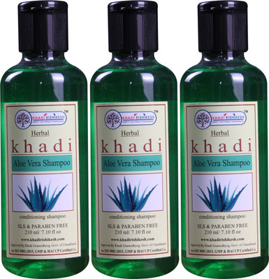 

Khadi Rishikesh Herbal Aloe Vera Pack of 3 Shampoo Each -(210 ml)