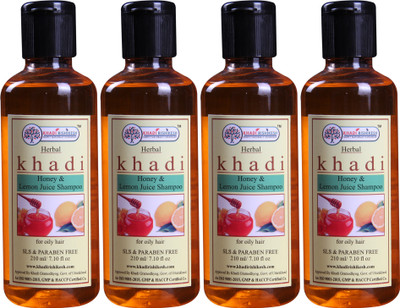 

Khadi Rishikesh Honey & Lemon Juice Pack of 4 Shampoo Each -(210 ml)