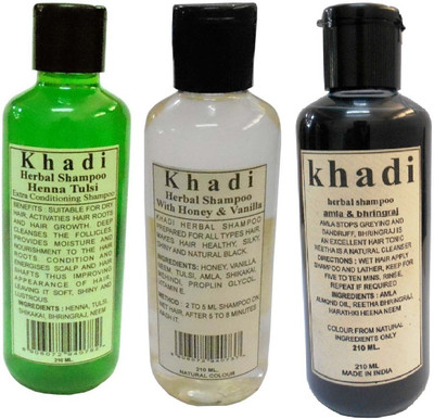 

Khadi Herbal Herbal Shampoo pack 3(630 ml)