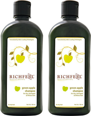 

Richfeel Green Apple Shampoo Pack Of 2(200 ml)