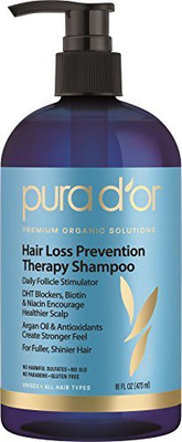 

Pura D'or Hair Loss Prevention Therapy Premium Organic Argan Oil Shampoo, 16 Fluid Ounce(473 ml)