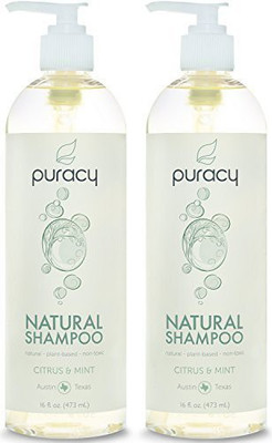 

Puracy Natural Shampoo - Sulfate-Free - THE BEST Daily Hair Cleanser - Clinically Superior Ingredients - Developed by Doctors for Men & Women - Citrus & Mint - 16 ounce (Pack of 2)(473 ml)