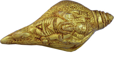 

Aakrati Statue for Decor and Gift Decorative Shankh(Yellow)
