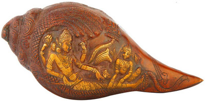 

StatueStudio Vishnuji Engraved Decorative Shankh(Red)