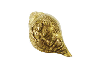 

Vedic Vaani Vishnu Laxmi Decorative Shankh(Yellow)